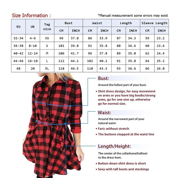 Buffalo Plaid Button Down Dress with Tie Belt - Picture 5 of 5